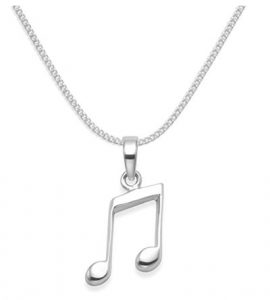 music note jewellery - quaver necklace