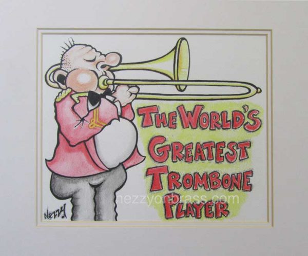 Original Cartoon Artwork - The World's greatest Trombone Player