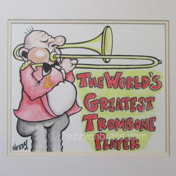 Original Cartoon Artwork - The World's greatest Trombone Player