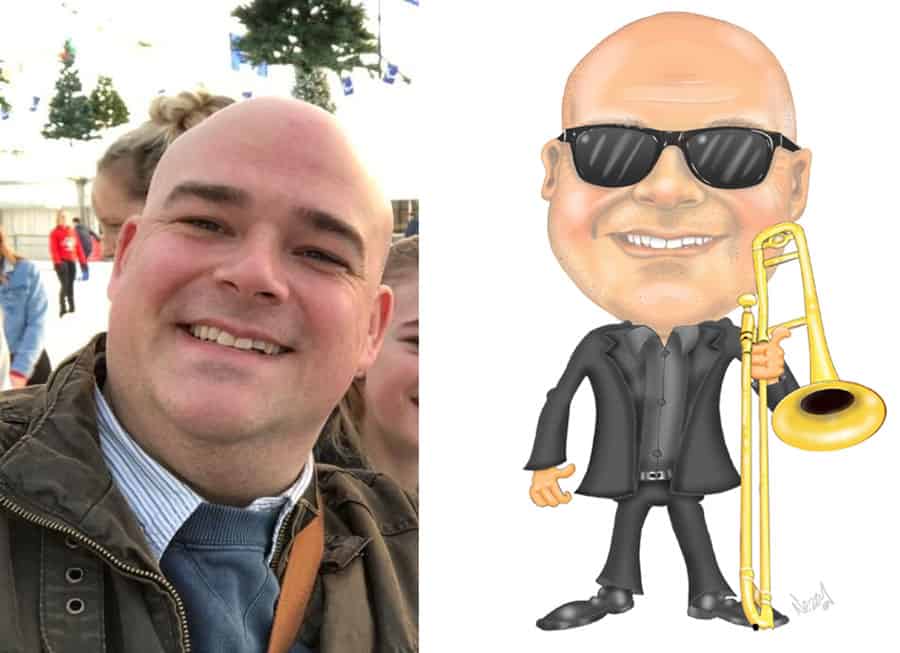 nezzy caricature sould band trombone david lockley